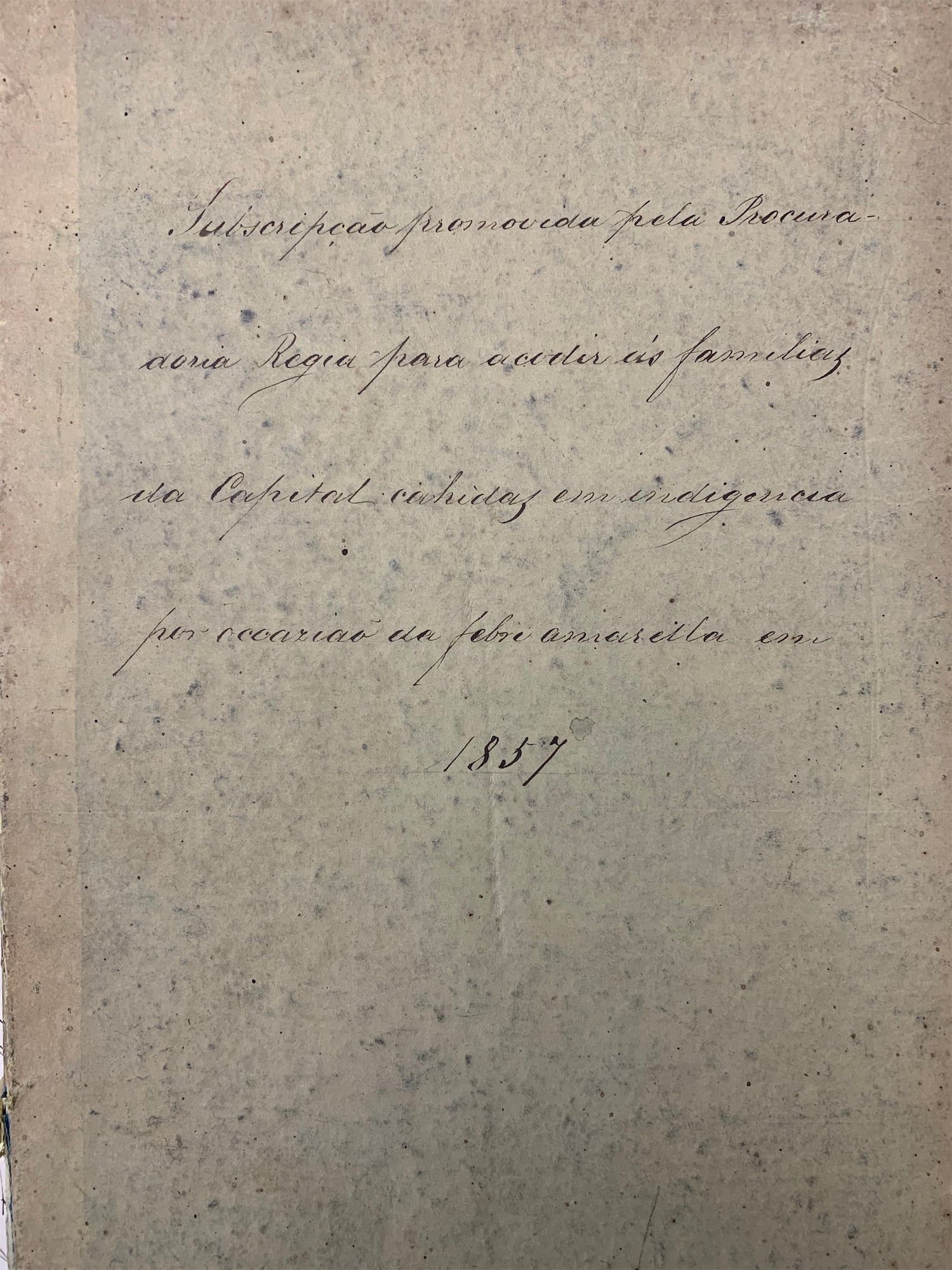 Libro Donativos para los Pobres de la Capital, 1857