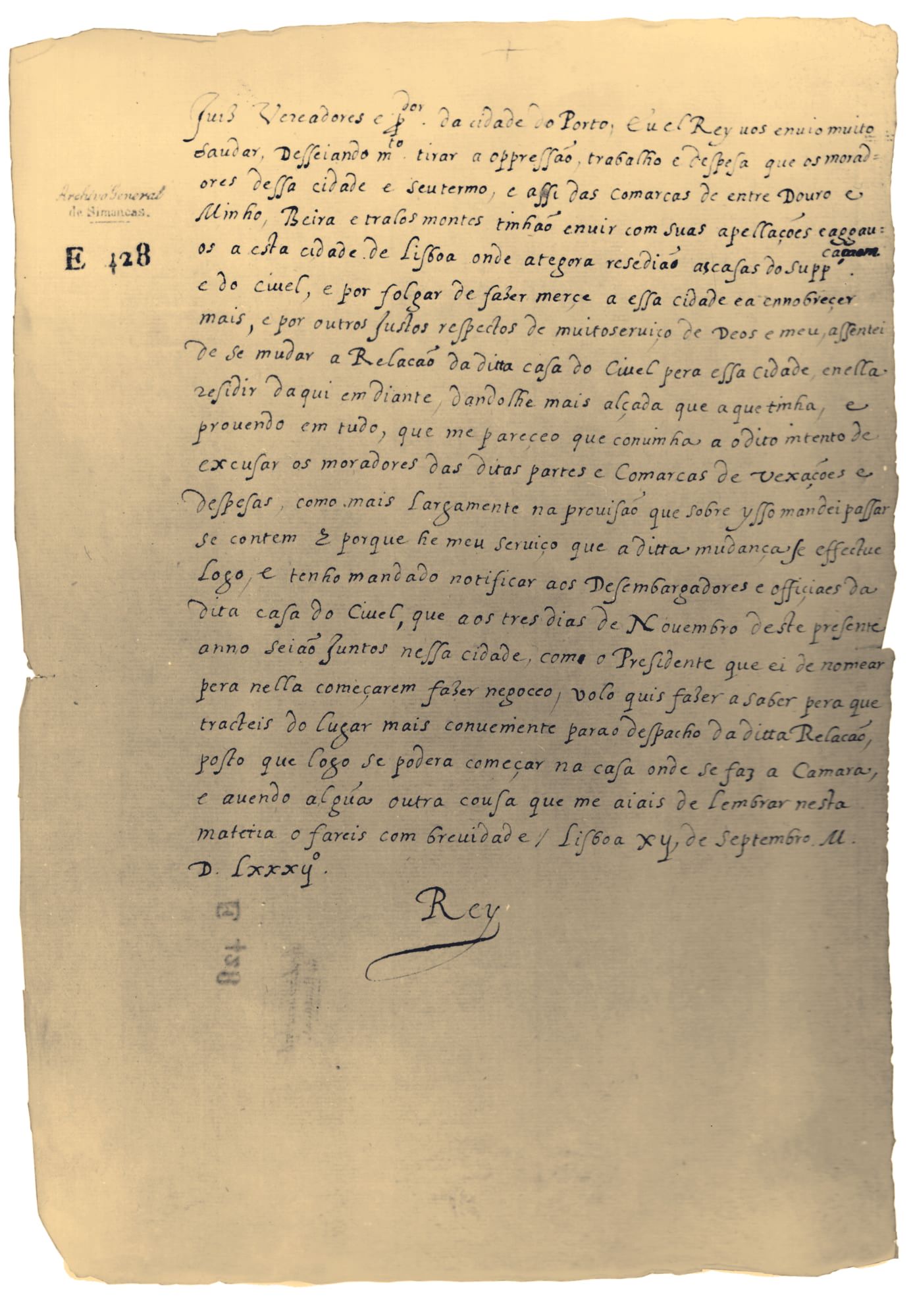 Letter from Filipe I