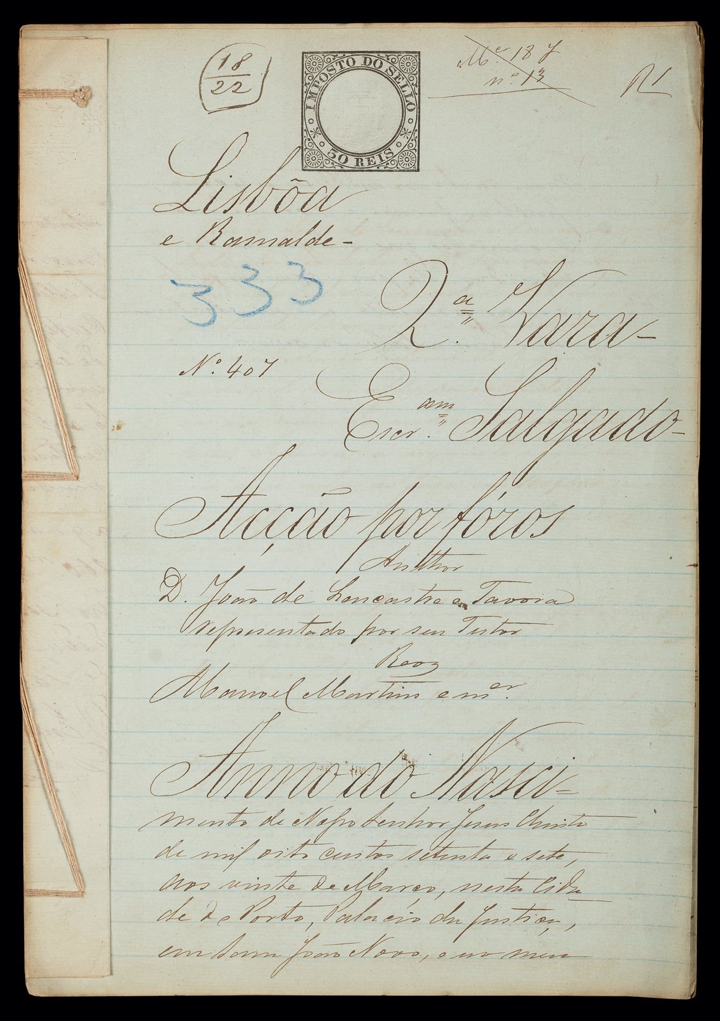 1877-03-20 LAWSUIT FOR NON-PAYMENT OF RENT